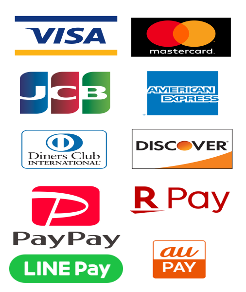 クレジットカード、スマホ決済、電子マネー使えます。